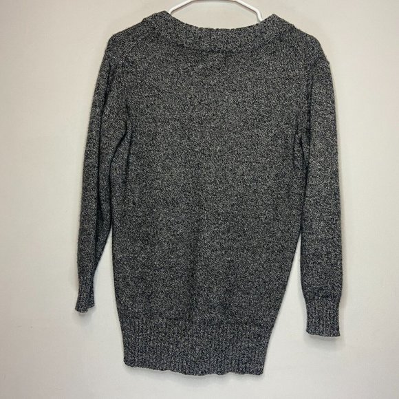 Athleta Women XS Vital V Neck Tunic Sweater Pullover Gray Stretch Wool Cashmere - Picture 3 of 10